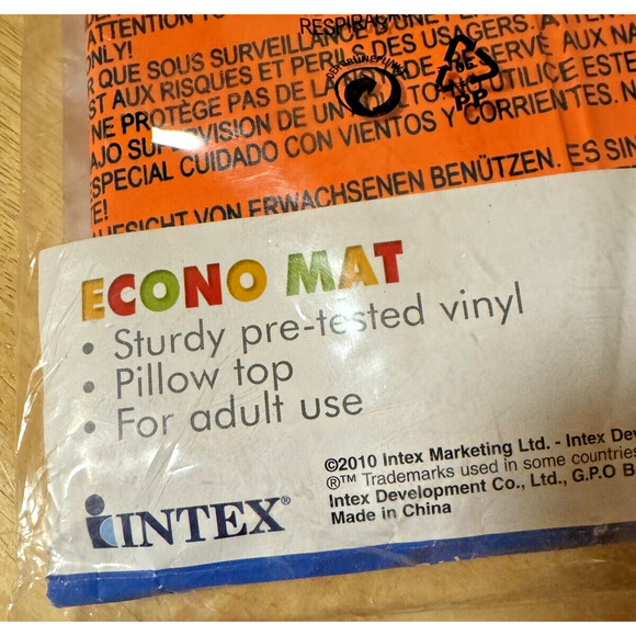 Pool Float Air Mattress Lounge Intex Wet Set 72" x 27" Orange 2010 Summer New - Picture 6 of 6